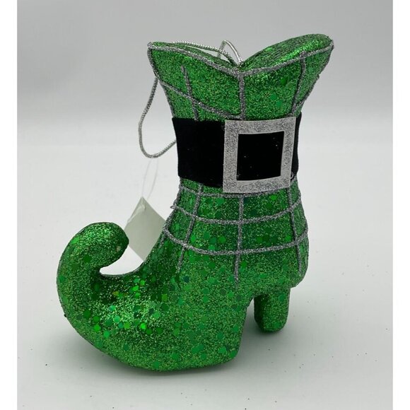 Halloween Witch Decor Set: Glitter Pumpkin Sign Hat & Boot - Picture 6 of 11